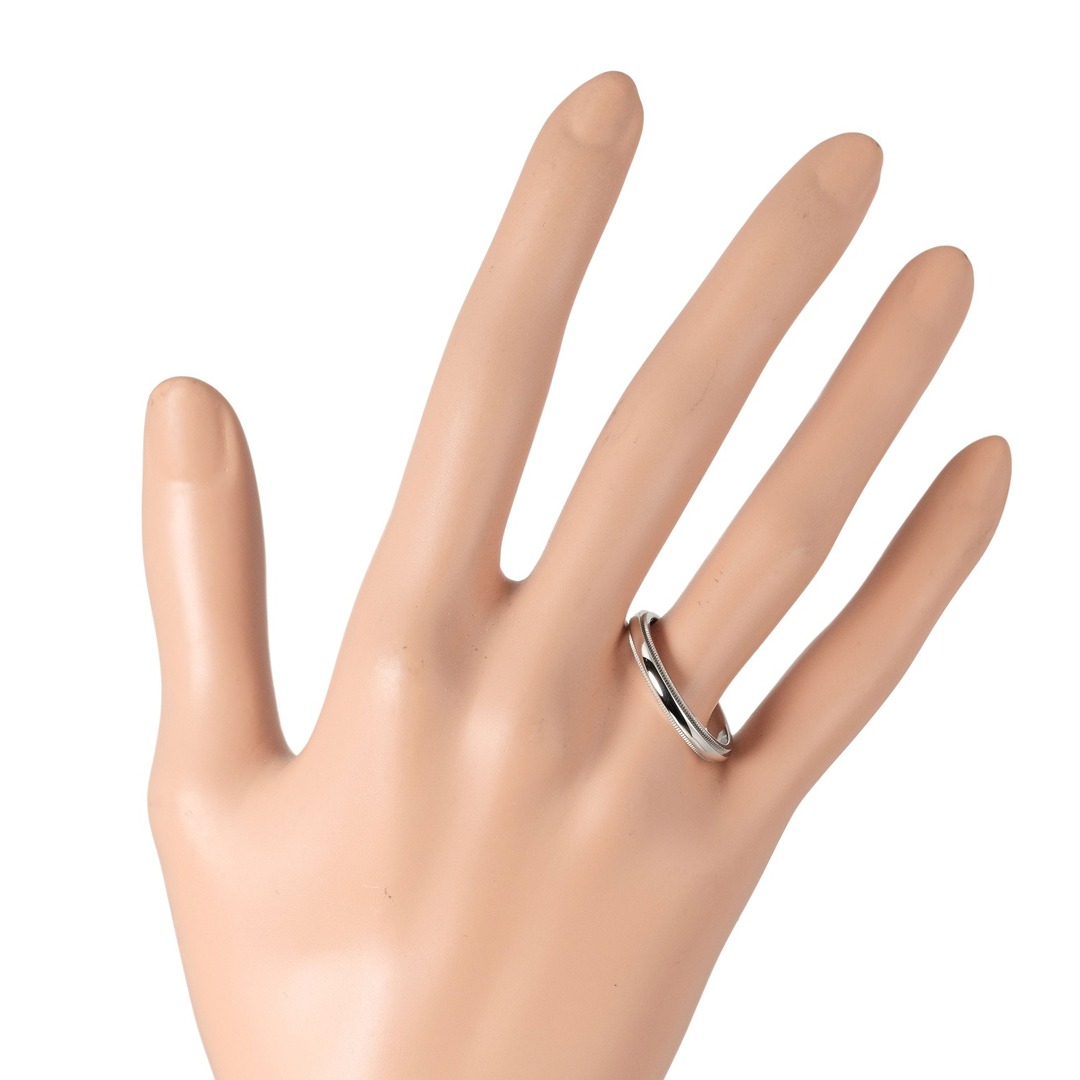 【TIFFANY&Co.】ティファニー ミルグレイン バンド 3mm 6.63g トゥギャザー Pt950プラチナ 21号 レディース リング・指輪 1