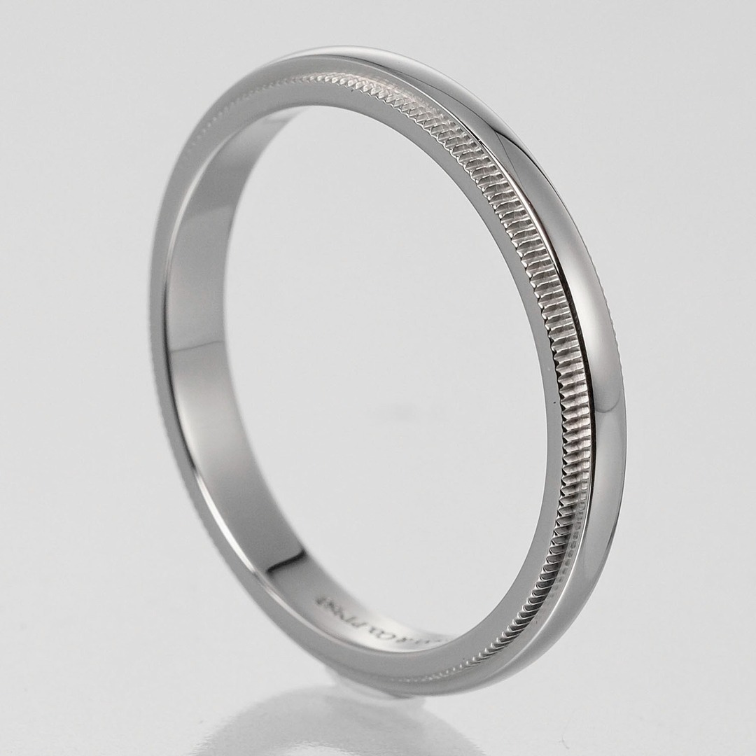 【TIFFANY&Co.】ティファニー ミルグレイン バンド 3mm 6.63g トゥギャザー Pt950プラチナ 21号 レディース リング・指輪 2