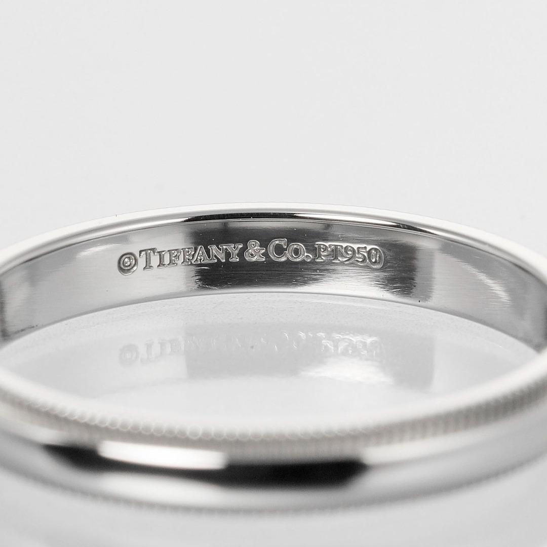【TIFFANY&Co.】ティファニー ミルグレイン バンド 3mm 6.63g トゥギャザー Pt950プラチナ 21号 レディース リング・指輪 3