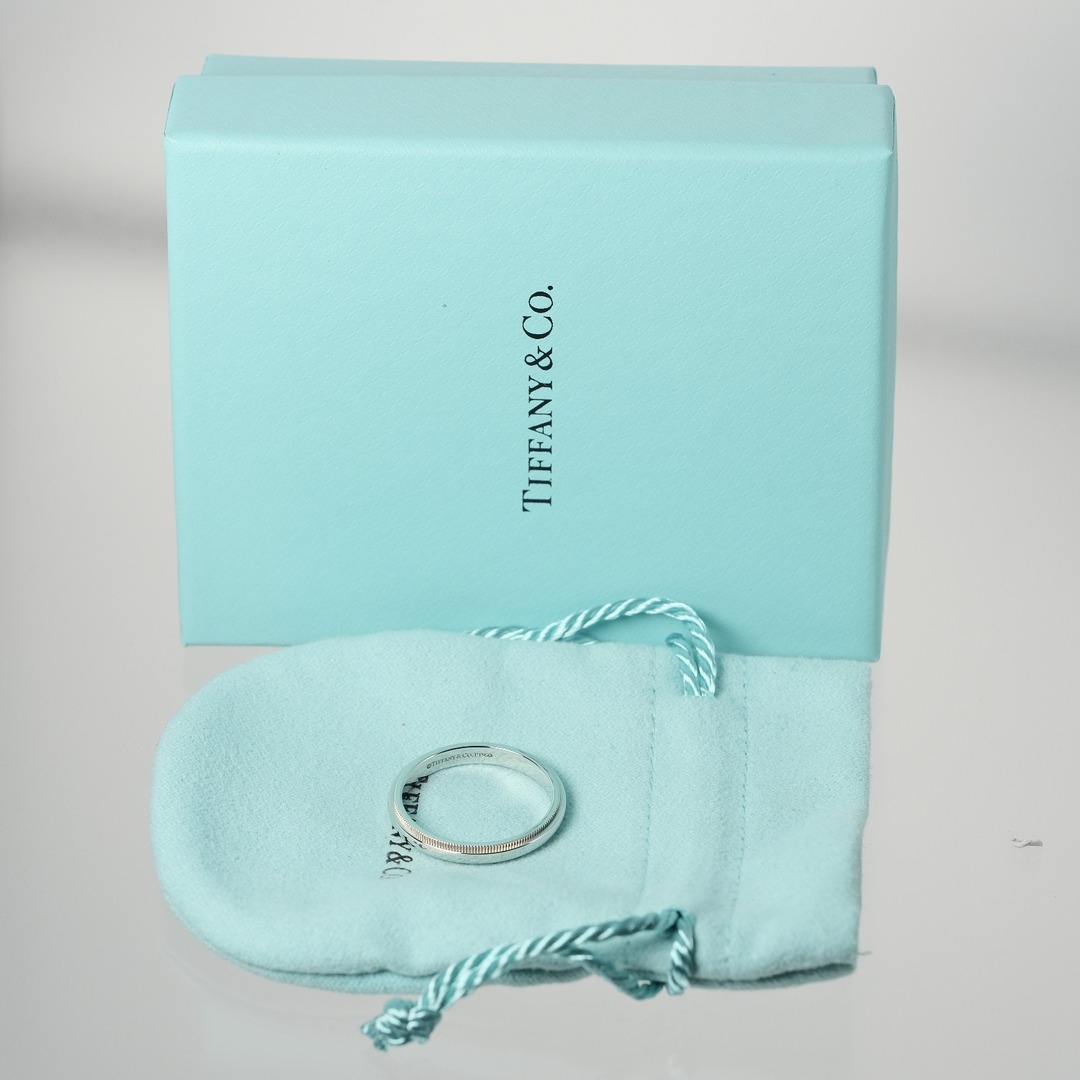 【TIFFANY&Co.】ティファニー ミルグレイン バンド 3mm 6.63g トゥギャザー Pt950プラチナ 21号 レディース リング・指輪 6