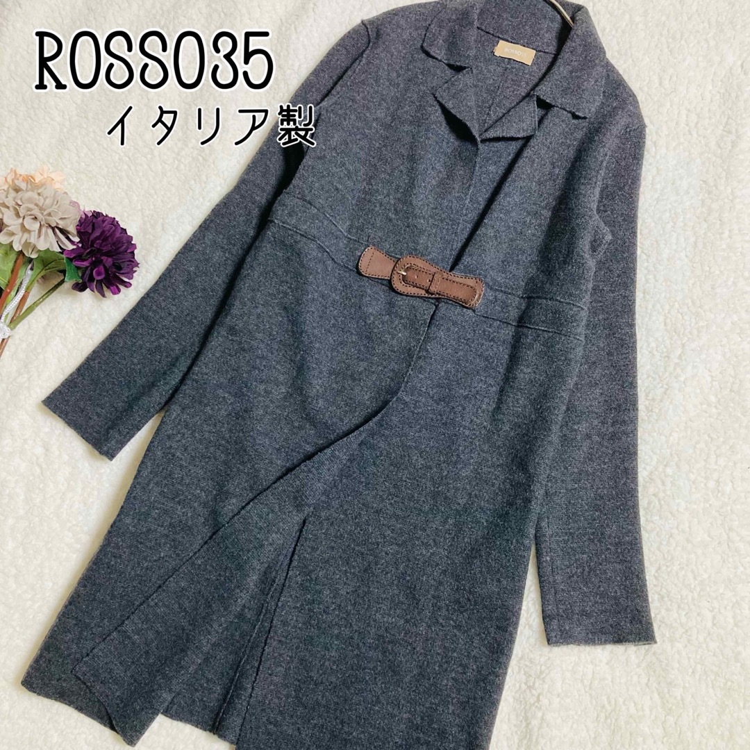 ROSSO35 ロッソ35 イタリア製　コート　カーディガン　ウール　Ｌのサムネイル