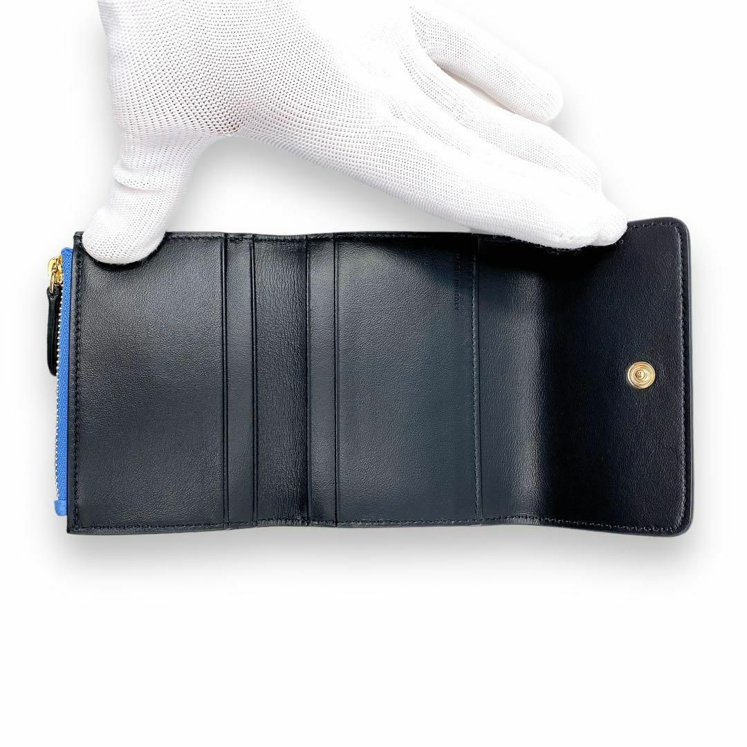 Smythson - スマイソン 財布 ウォレット 三つ折り ブルー ブラック