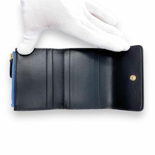 Smythson - スマイソン 財布 ウォレット 三つ折り ブルー ブラック