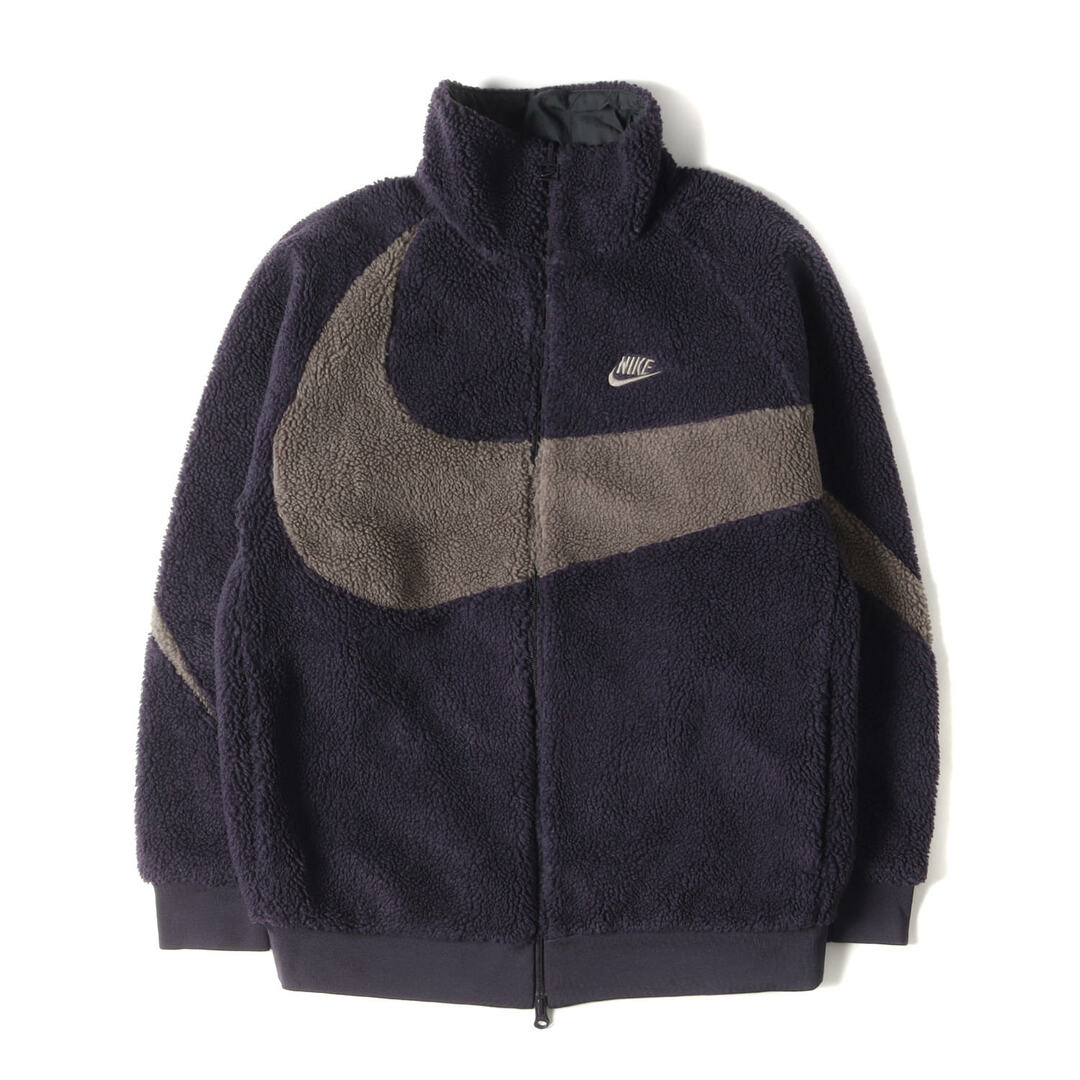 NIKE ナイキ ジャケット サイズ:M 21AW ビッグスウッシュ リバーシブル フリース ジャケット AS M NSW VW SWSH FULL  ZIP JKT BQ6546-540 パープル グレー アウター ブルゾン 【メンズ】【中古】 | フリマアプリ ラクマ