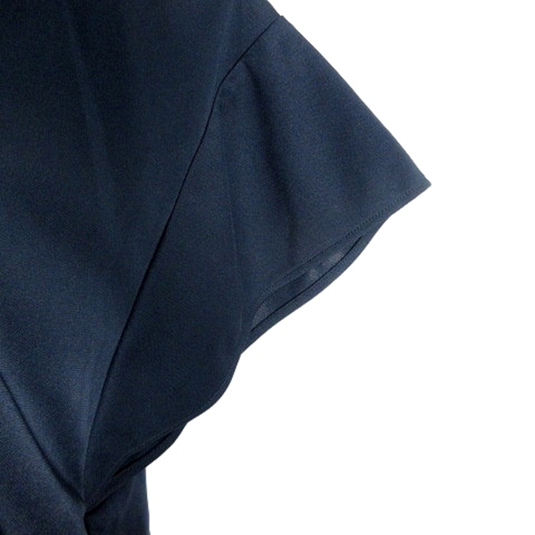 22 OCTOBRE(ヴァンドゥーオクトーブル)の22オクトーブル ブラウス カットソー 半袖 ラウンドネック 2 紺 トップス レディースのトップス(シャツ/ブラウス(半袖/袖なし))の商品写真