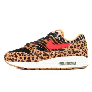 ナイキ(NIKE)のNIKE ナイキ サイズ:27.0cm ATMOS AIR MAX 1 DLX ANIMAL PACK 2.0 (AQ0928-700) 2018年 アトモス エアマックス1 アニマルパック ウィート スポーツレッド US9 ローカット スニーカー コラボ シューズ 靴【メンズ】【中古】【美品】(スニーカー)