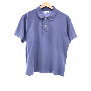 ラコステ(LACOSTE)のLACOSTE ラコステ CLASSIC FIT 鹿の子ポロシャツ パープル M(ポロシャツ)