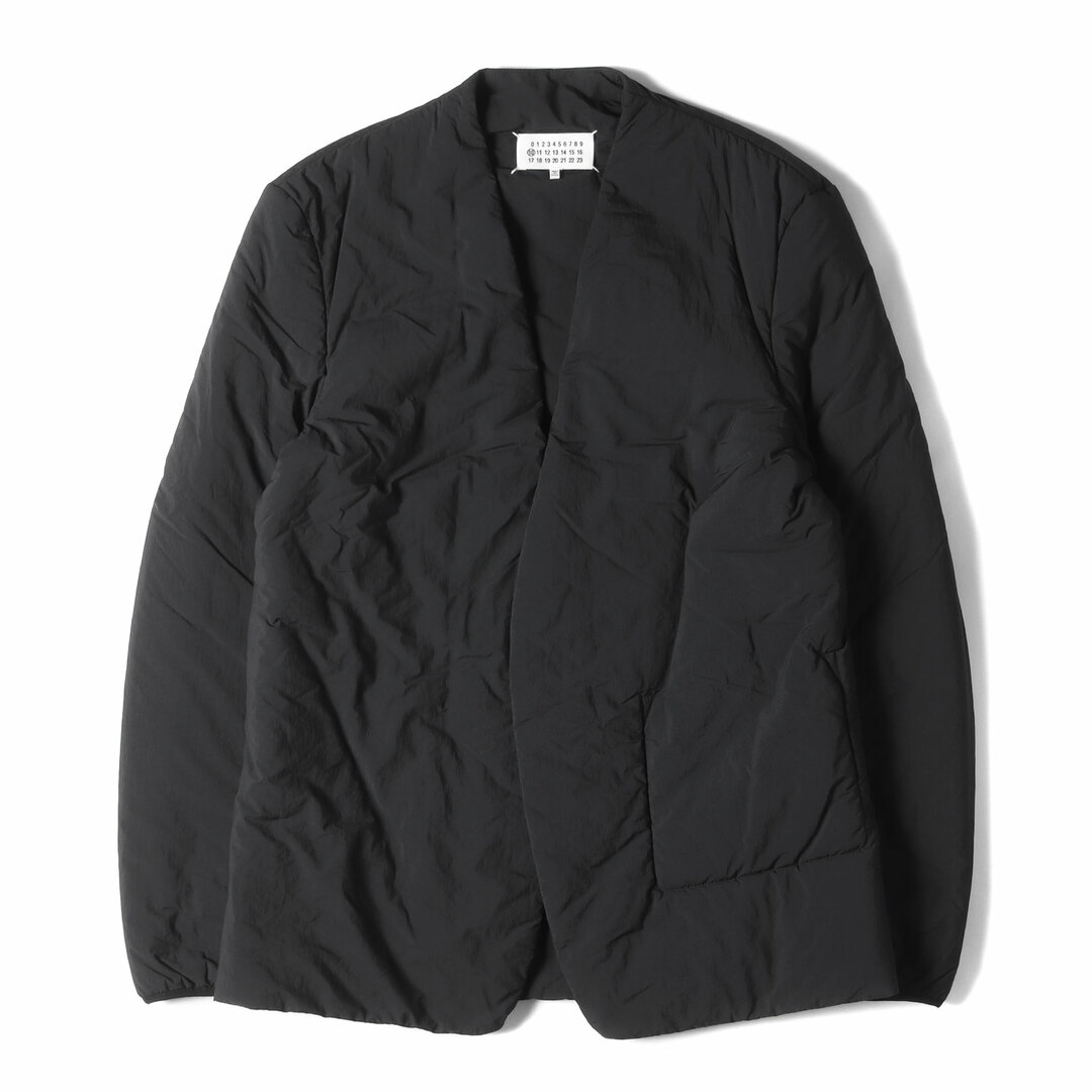 Maison Martin Margiela メゾンマルタンマルジェラ ジャケット サイズ:52 20AW リサイクル パテッド ジャケット RECYCLE PADDED JACKET S50BN0449 S49986 アウター ノーカラー ボタンレス 中わた MM10 ネイビー 紺 イタリア製【メンズ】【美品】