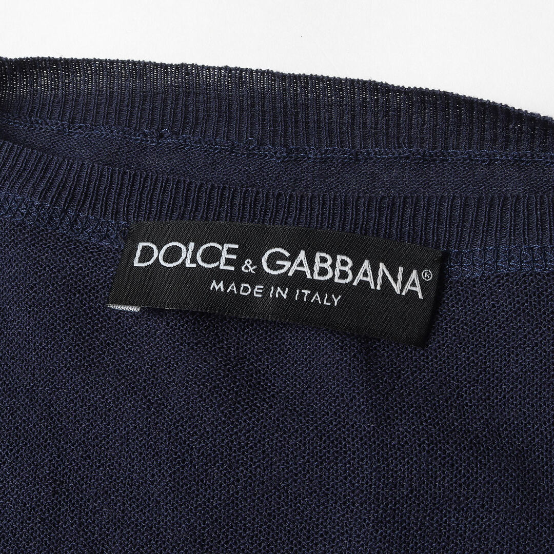 DOLCE&GABBANA ドルチェ&ガッバーナ ニット サイズ:48 レイヤード レーヨン リネン ナイロン ニット セーター プルオーバー ネイビー 紺 イタリア製 トップス 長袖【メンズ】 2