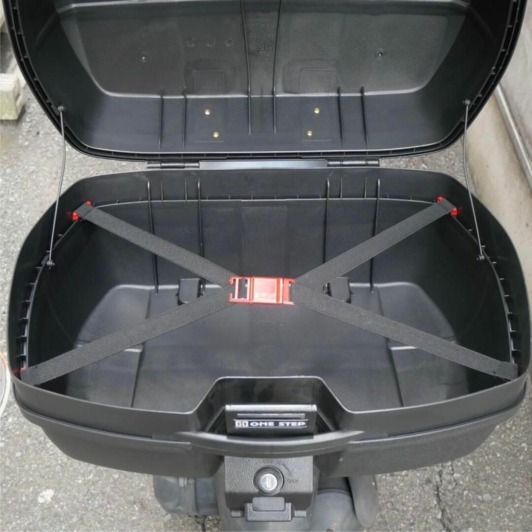 バイク用リアボックス 45L 黒 トップケース バイクボックス 着脱可能 大容量 自動車/バイクのバイク(装備/装具)の商品写真