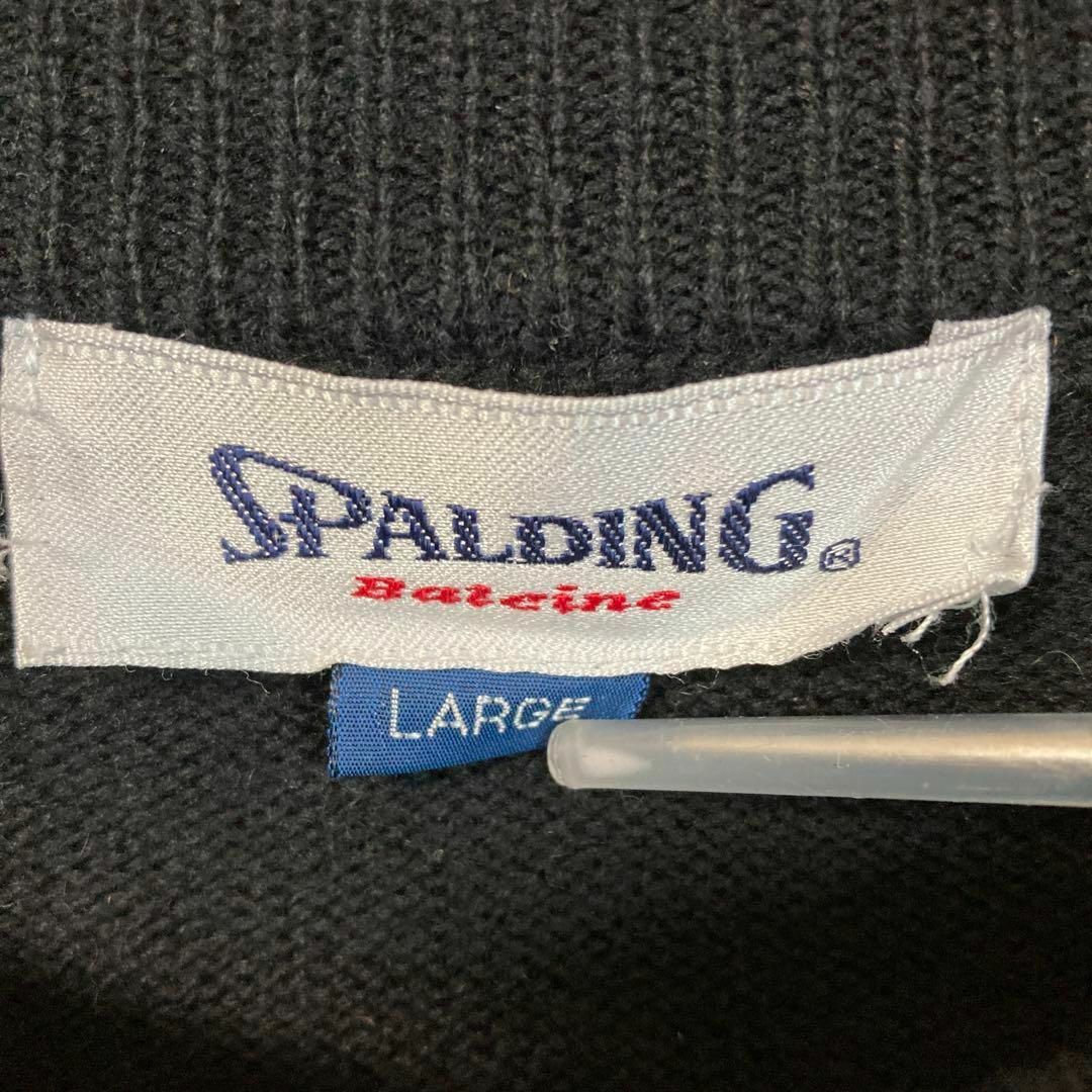 SPALDING スポルディング　ニット　セーター　GOLF ゴルフ　刺繍　L 5