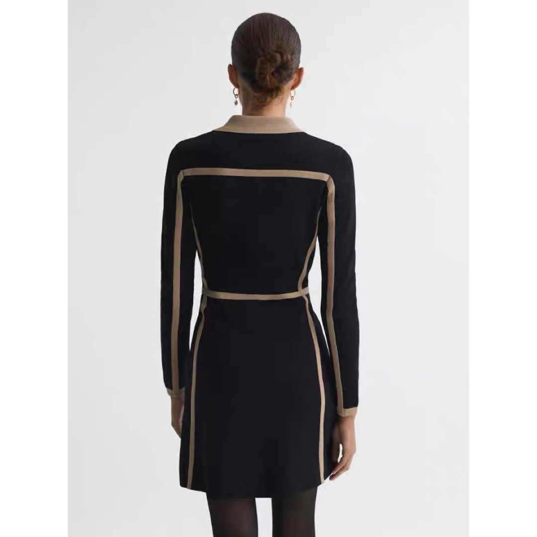 REISS - ❤️REISS 新作新品 黒 ニット長袖ワンピース 上品 REISS - ❤️REISS 新作新品 黒 ニット長袖ワンピース 上品