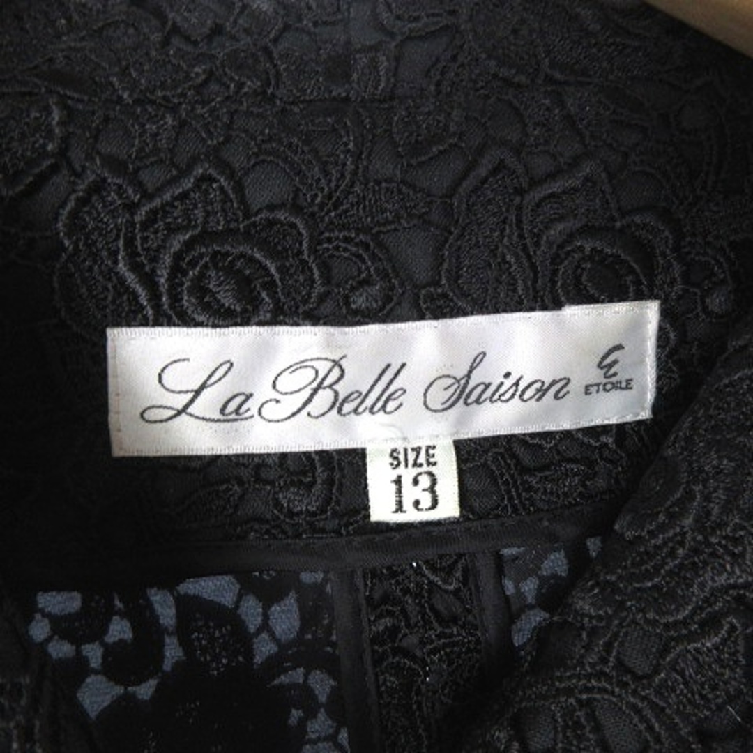 other(アザー)のラ・ベルセゾン セットアップ ジャケット スカート 刺繍 黒 13 ■SM1 レディースのフォーマル/ドレス(礼服/喪服)の商品写真