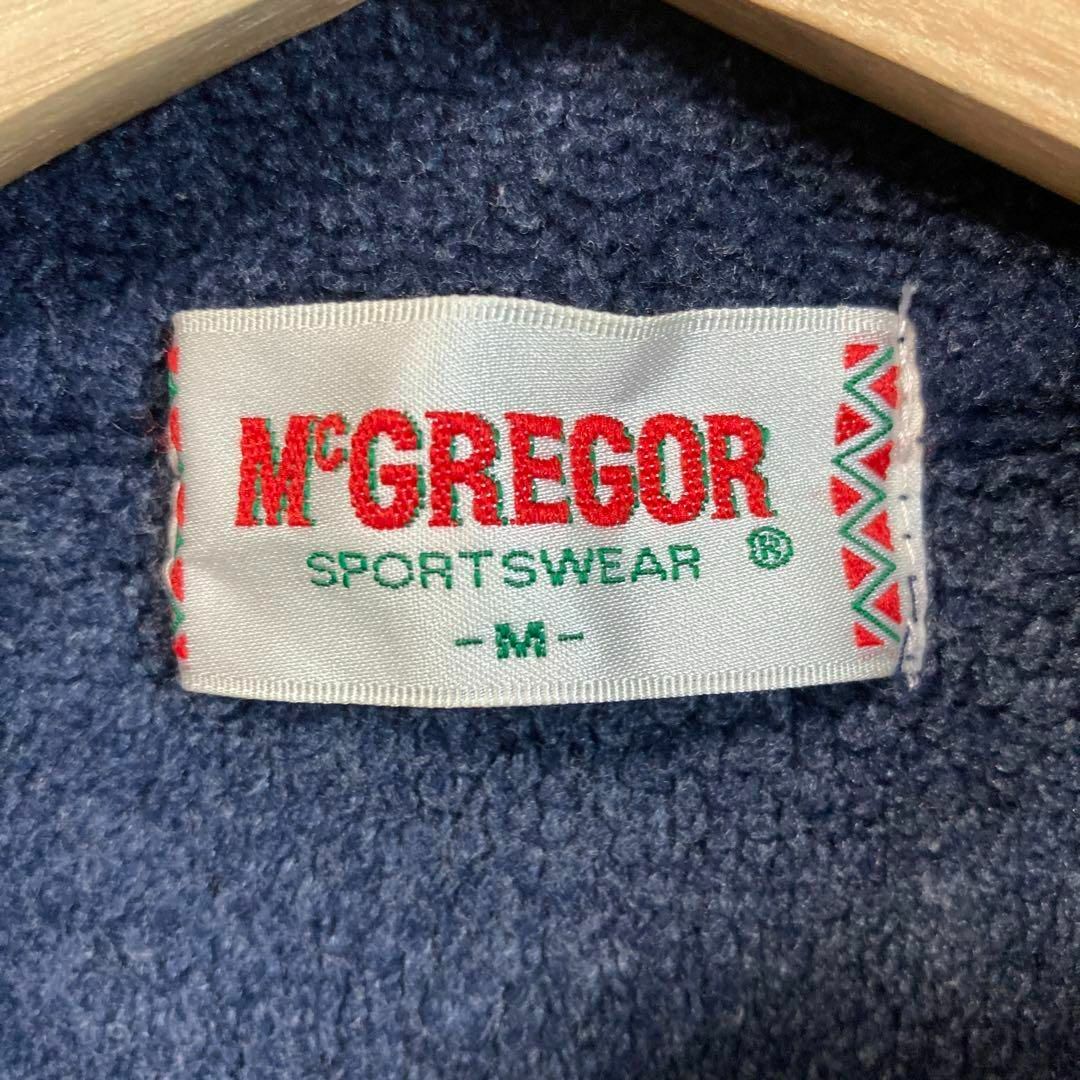 90s McGREGOR マックレガー ハーフジップ　フリース　　紺色　M 6