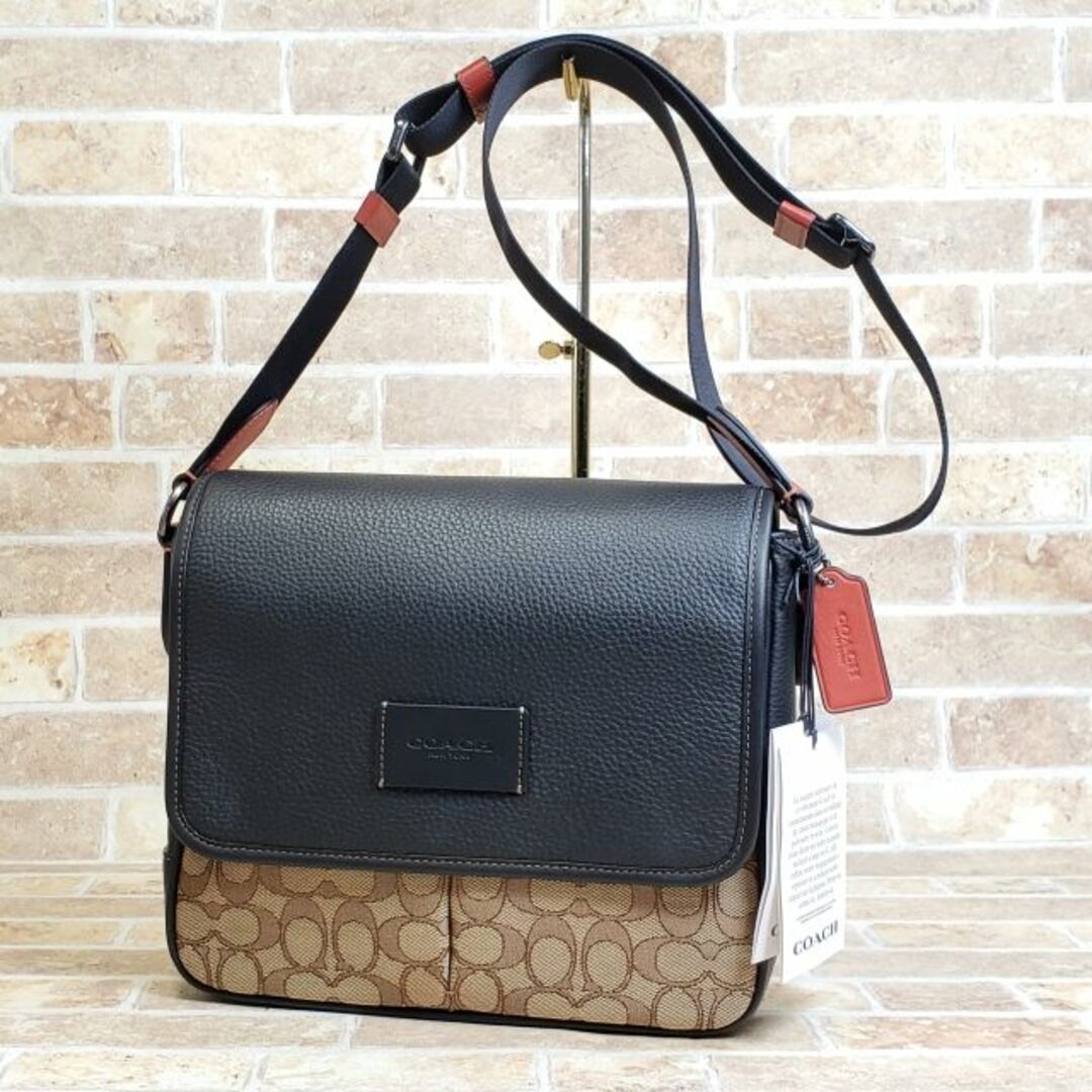 COACH - 未使用 コーチ ☆ シグネチャー柄 レザー コンビ ショルダー