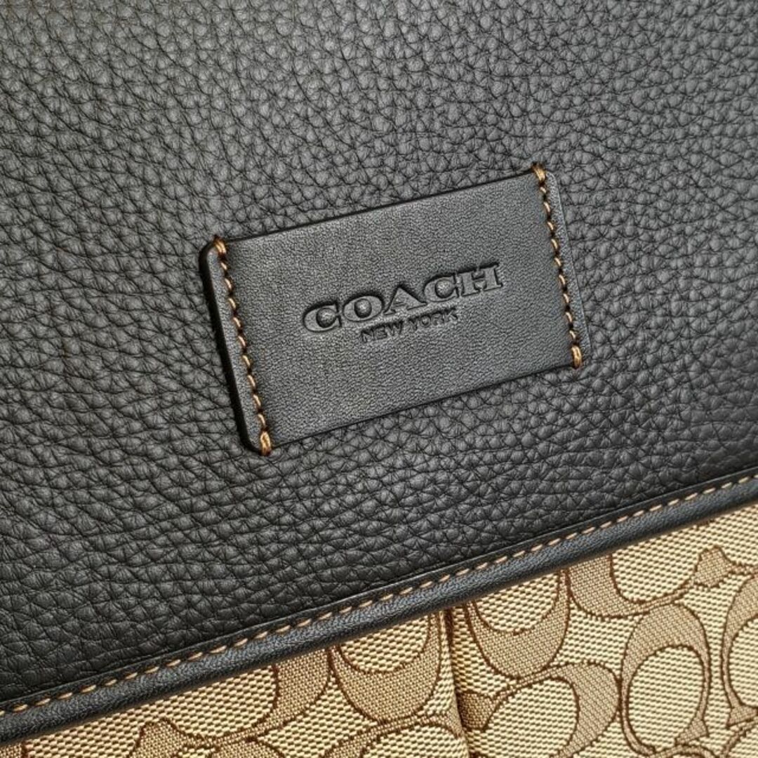 COACH - 未使用 コーチ ☆ シグネチャー柄 レザー コンビ COACH - 未使用 コーチ ☆ シグネチャー柄 レザー コンビ