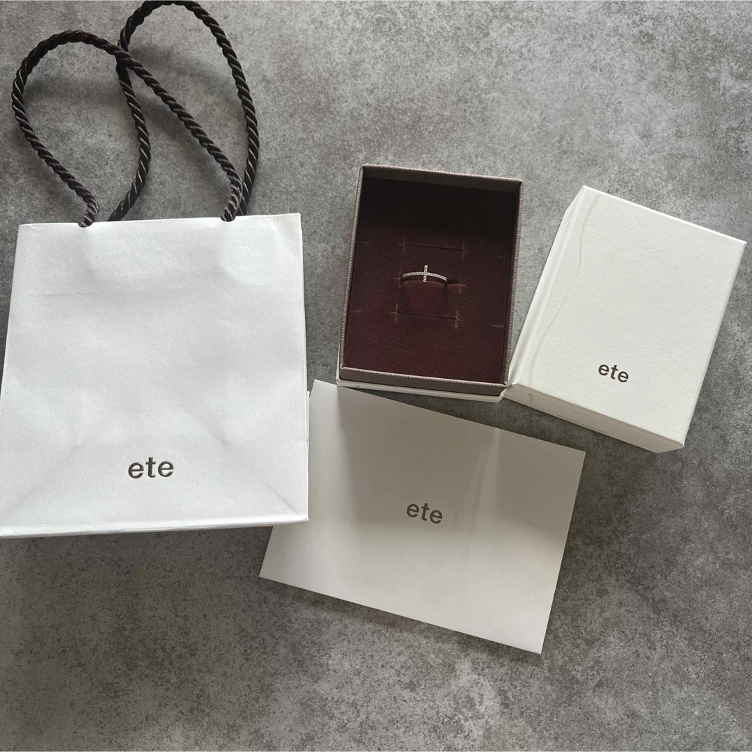 【美品】ete クロス　ダイヤモンドリング 1