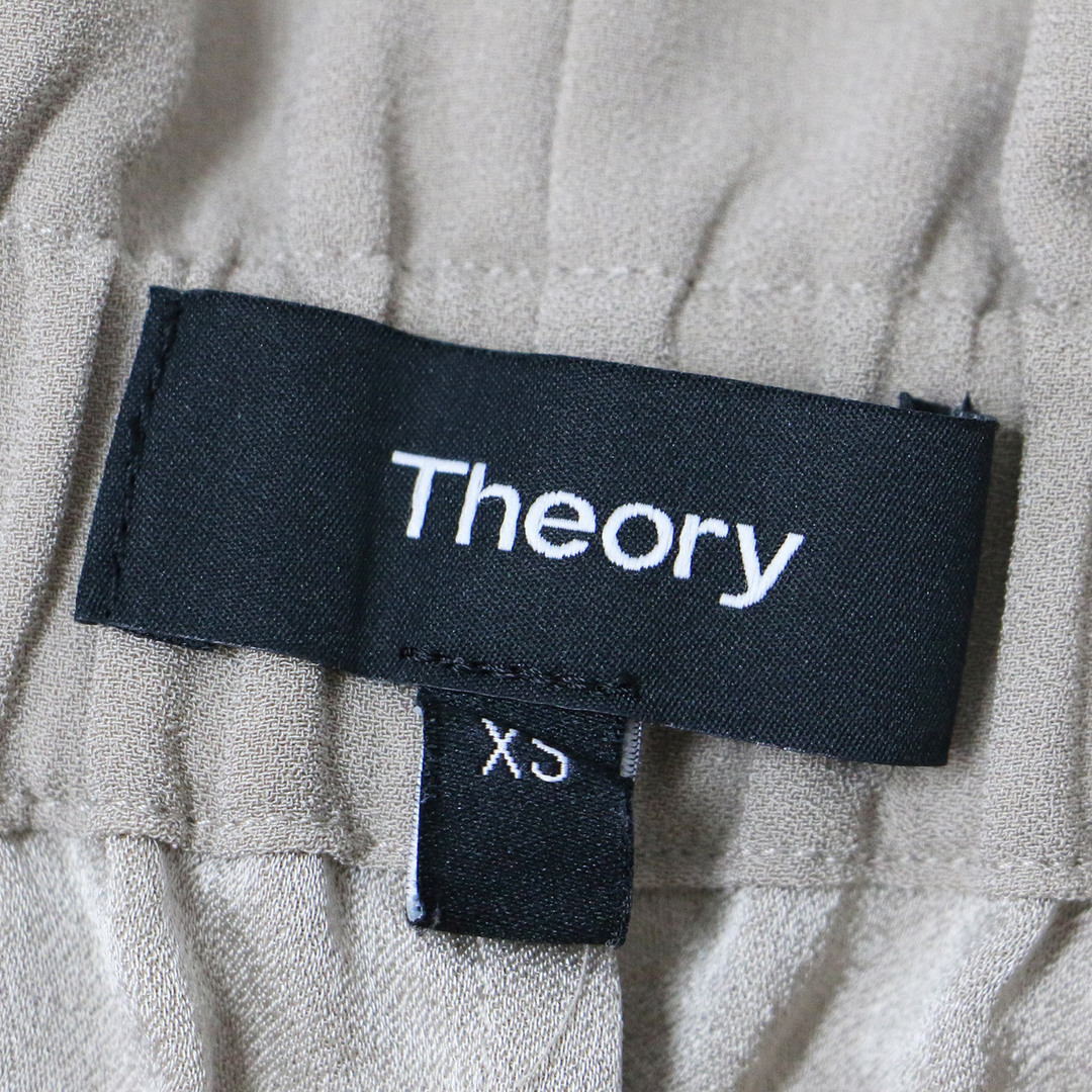 theory(セオリー)のTheory セオリー パンツ クロップド ボトムス ズボン ベージュXS ロング アンクル丈 ワイド フレア ギャザー イージー ウエストゴム コード 紐 接触冷感 ワイドパンツ カジュアルパンツ きれいめ カジュアル 大人 シンプル ブランド【レディース】【中古】【美品】 レディースのパンツ(カジュアルパンツ)の商品写真