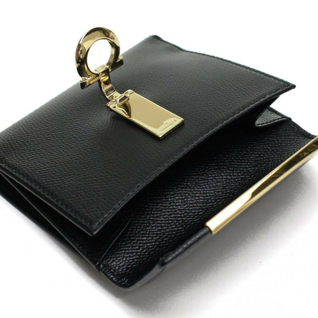 Ferragamo(フェラガモ)のフェラガモ Wホック財布 22-C877 0673998 NERO ブラック レディースのファッション小物(財布)の商品写真