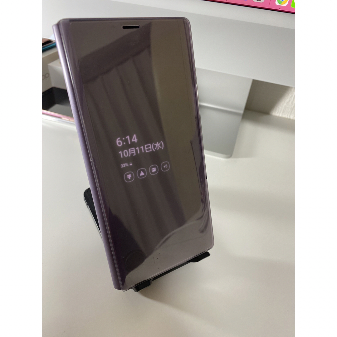 Galaxy(ギャラクシー)のGALAXY NOTE9 SCV40 ラベンダーパープル 中古 ジャンク スマホ/家電/カメラのスマートフォン/携帯電話(スマートフォン本体)の商品写真