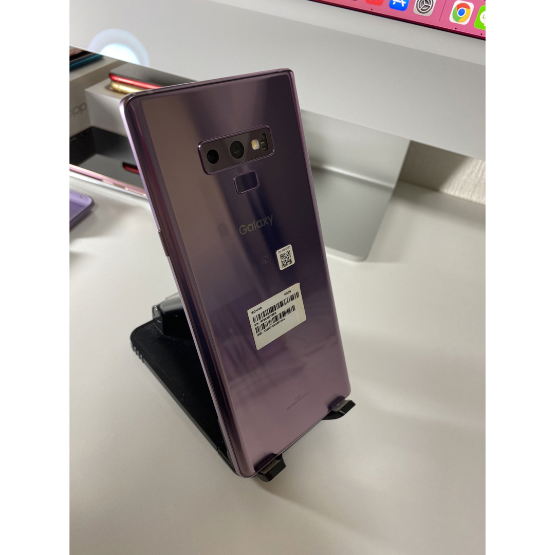 Galaxy(ギャラクシー)のGALAXY NOTE9 SCV40 ラベンダーパープル 中古 ジャンク スマホ/家電/カメラのスマートフォン/携帯電話(スマートフォン本体)の商品写真