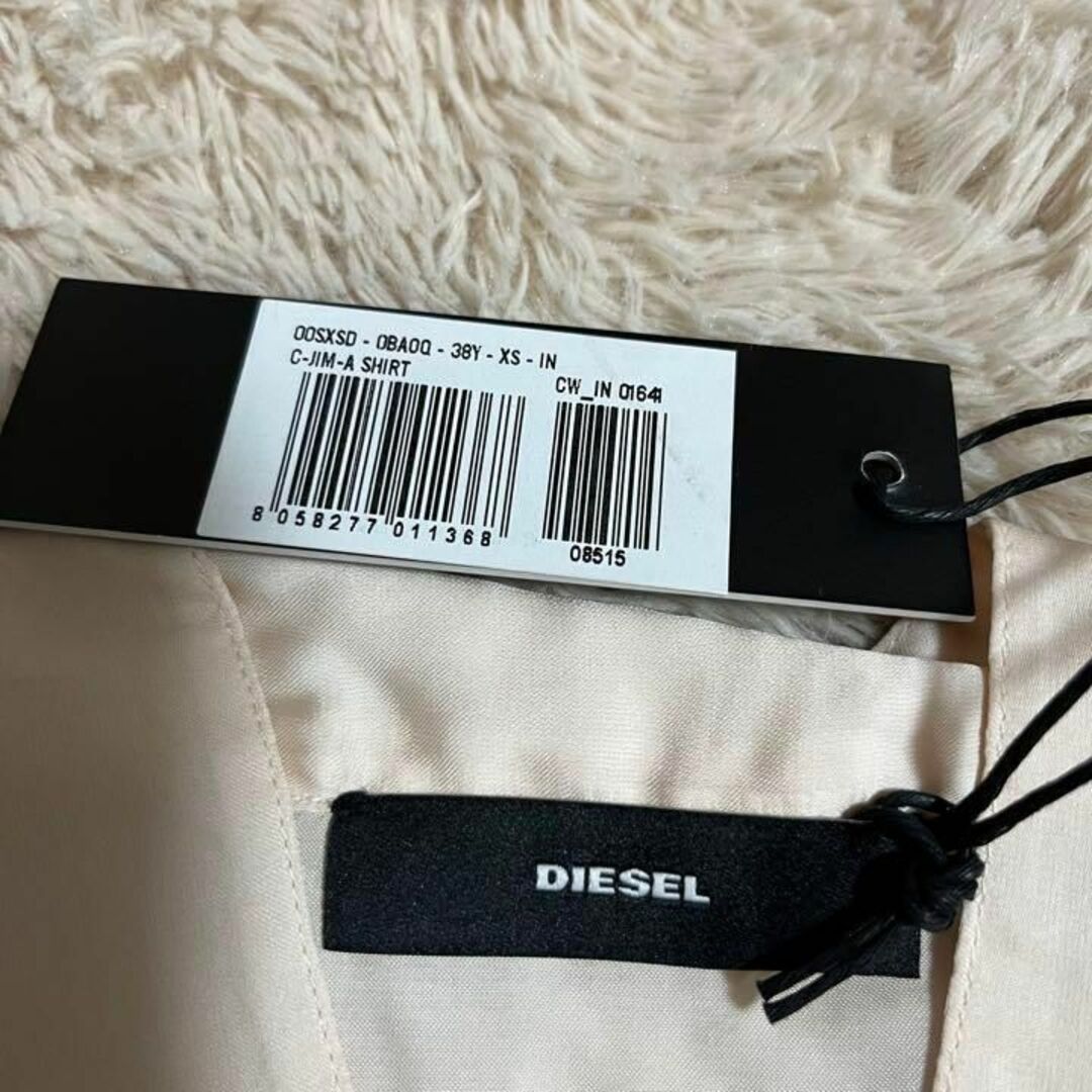 DIESEL(ディーゼル)の★0306 DIESEL トップス リボン襟 ピンク ブラウス シャツ XS レディースのトップス(シャツ/ブラウス(半袖/袖なし))の商品写真