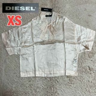 ディーゼル(DIESEL)の★0306 DIESEL トップス リボン襟 ピンク ブラウス シャツ XS(シャツ/ブラウス(半袖/袖なし))