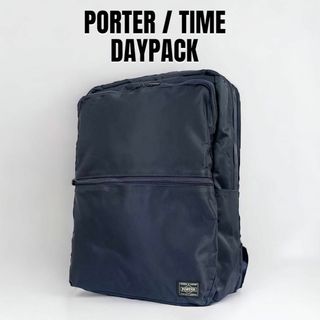 美品✨PORTER タイム　リュック　通勤通学　2層式　ブラック　ユニセックス