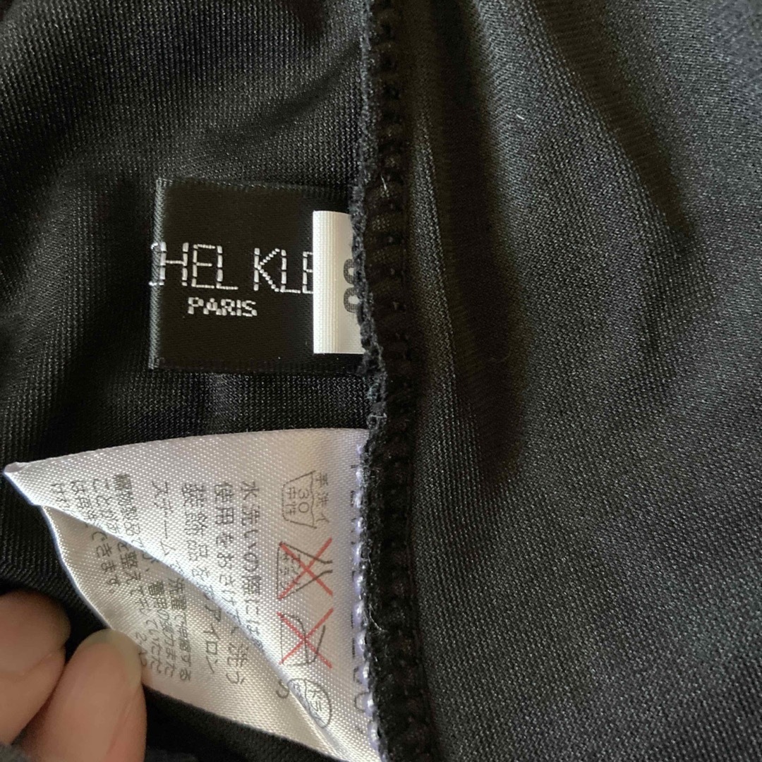 MK MICHEL KLEIN(エムケーミッシェルクラン)のハイネック　ノースリー　ブラック　ベロア レディースのトップス(ホルターネック)の商品写真