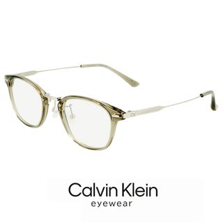 カルバンクライン(Calvin Klein)の【新品】 メンズ カルバンクライン メガネ ck23554lb-320 49mm calvin klein 眼鏡 おしゃれ めがね ウェリントン コンビネーション フレーム クリア オリーブ(サングラス/メガネ)