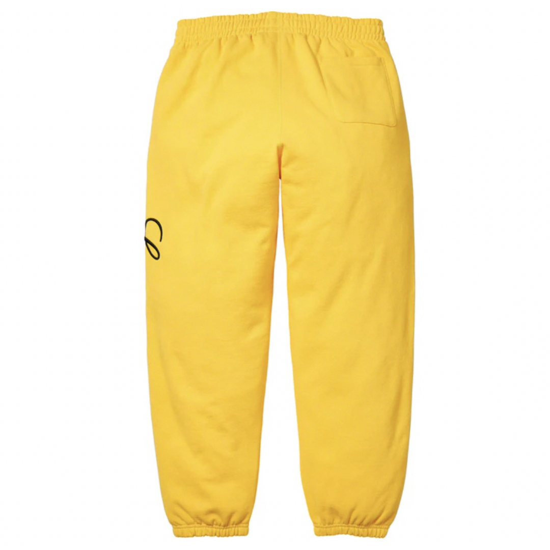 Supreme Raised Script Sweatpant yellow S