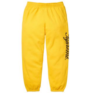 シュプリーム(Supreme)のSupreme Raised Script Sweatpant yellow S(ワークパンツ/カーゴパンツ)