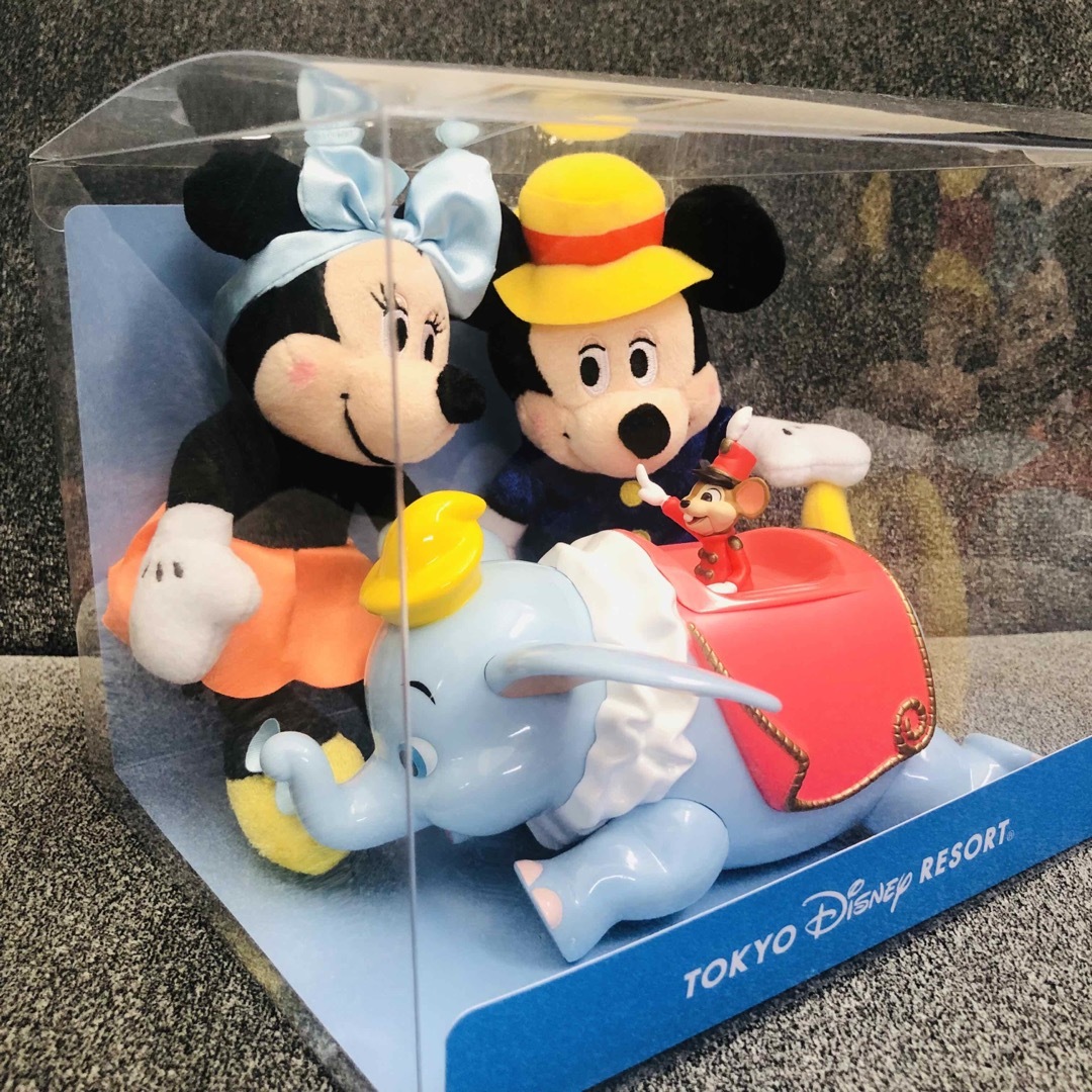 ディズニー ミッキー ミニー ぬいぐるみバッジ 空飛ぶダンボ 小物入れ