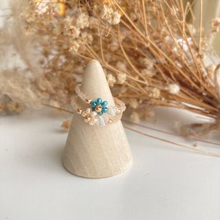 新作￤simple ring ♡ ビーズリング 指輪 ハンドメイド 単品(リング)