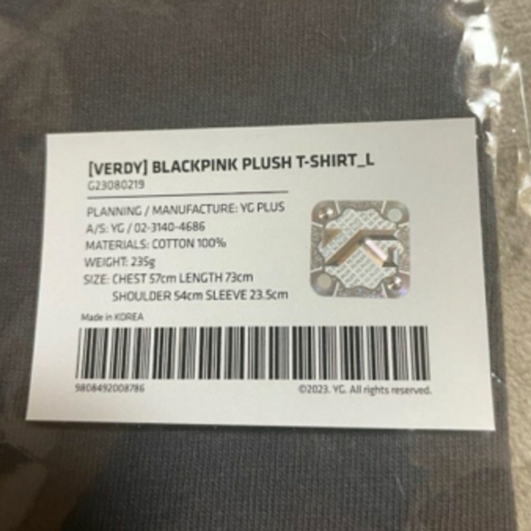 日本未発売 韓国限定 BLACKPINK VERDY ロゴTシャツ Lサイズ 3