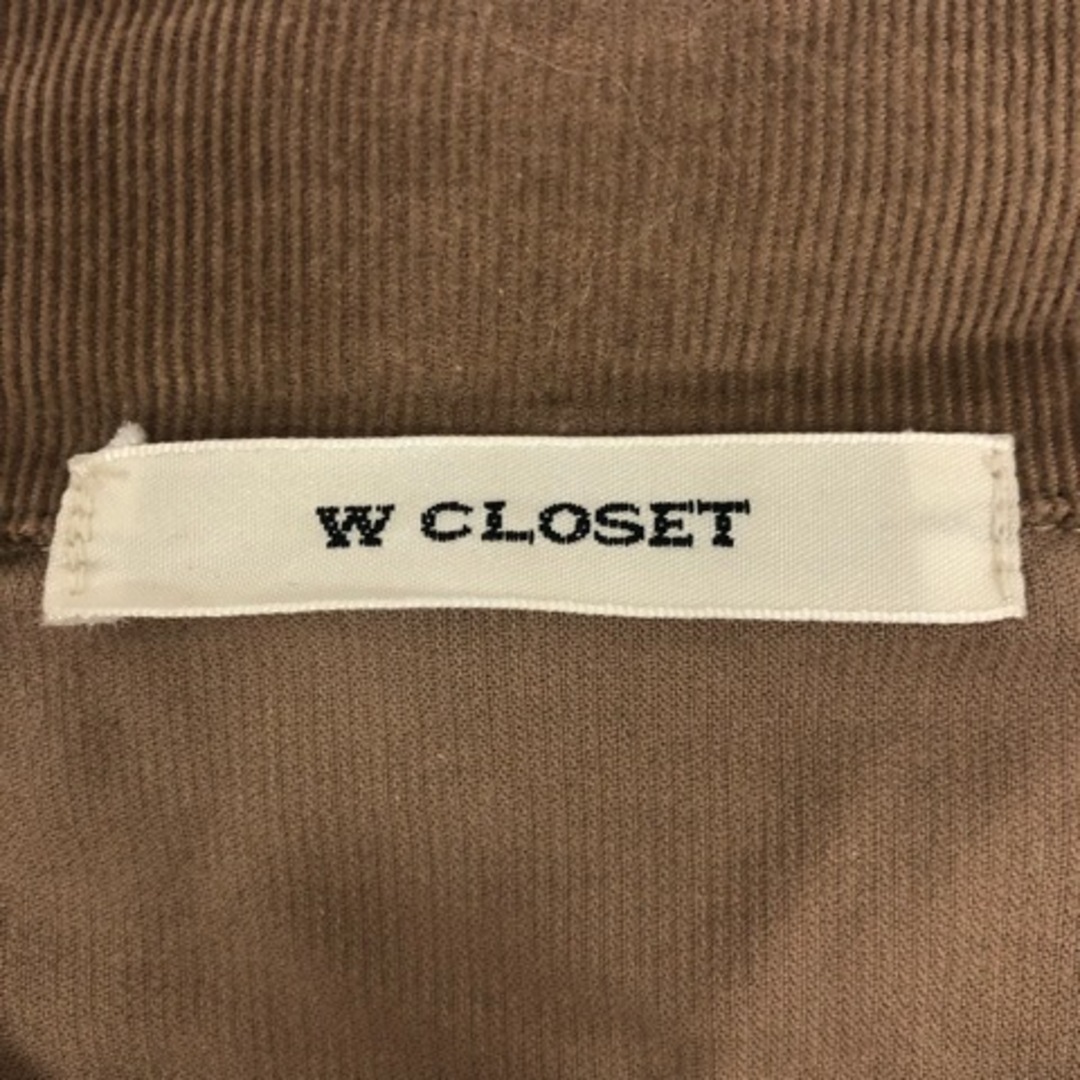 w closet(ダブルクローゼット)のダブルクローゼット w closet シャツ ジャケット 長袖 無地 茶 ※MZ レディースのトップス(シャツ/ブラウス(長袖/七分))の商品写真