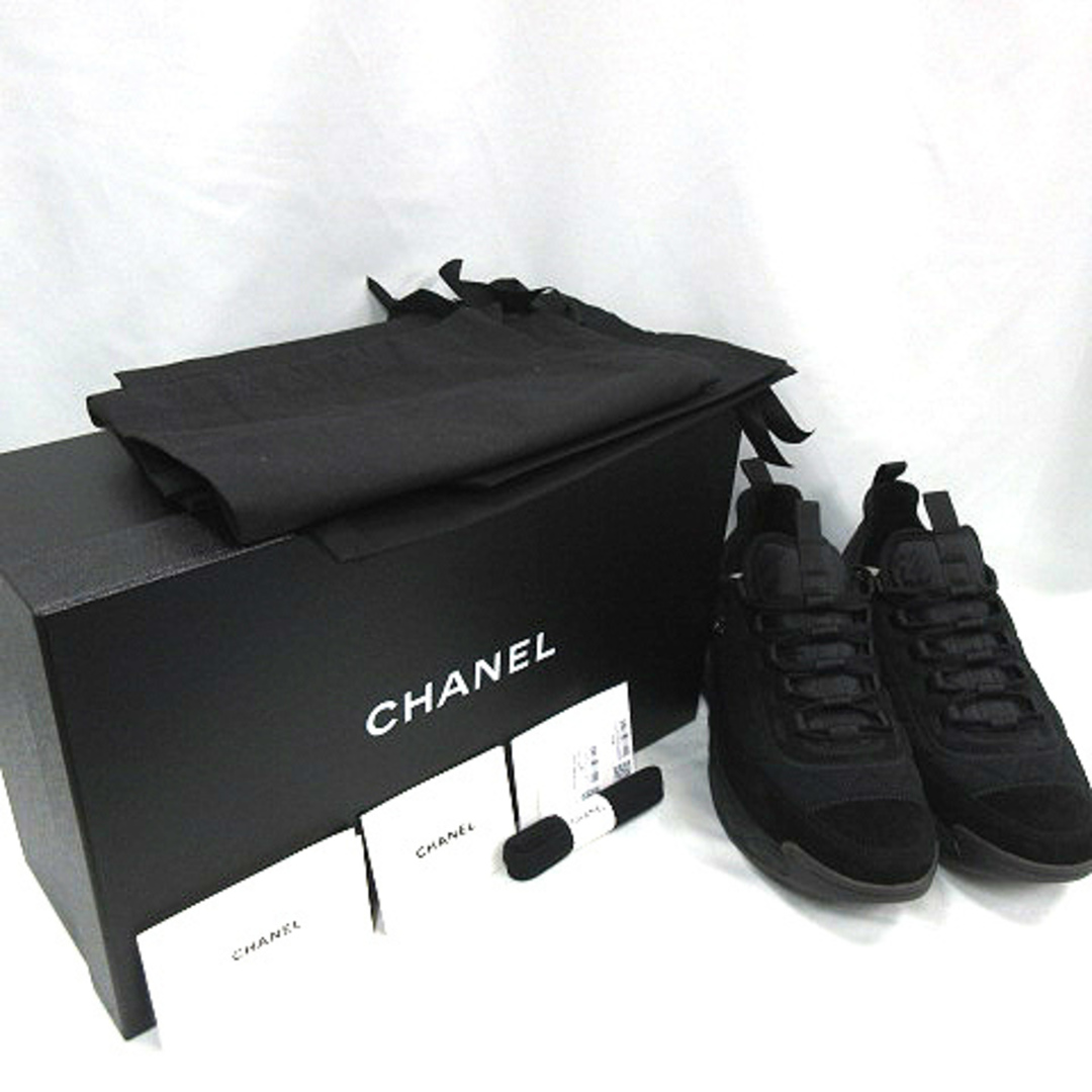 CHANEL(シャネル)のCHANEL G38503 CCココマーク スエード スニーカー 靴 黒 43 メンズの靴/シューズ(スニーカー)の商品写真