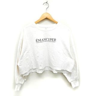 ディスコート(Discoat)のディスコート Discoat プリント ワイドTシャツ カットソー クロップド丈(カットソー(長袖/七分))