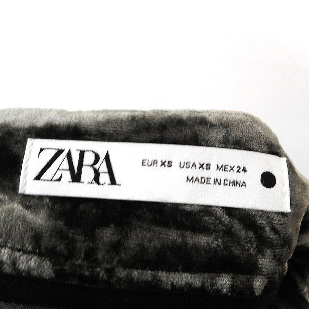 ZARA(ザラ)のザラ ZARA ベロア スカート フレア ロング アンクル丈 光沢感 XS レディースのスカート(ロングスカート)の商品写真