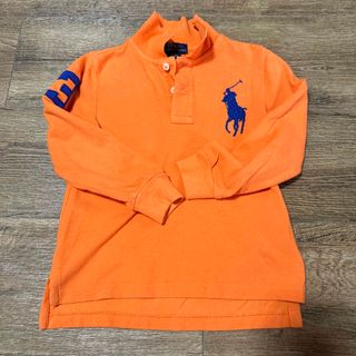 ポロラルフローレン(POLO RALPH LAUREN)のラルフローレン 長袖 ポロシャツ オレンジ ビッグポニー 110cm 中古品(Tシャツ/カットソー)