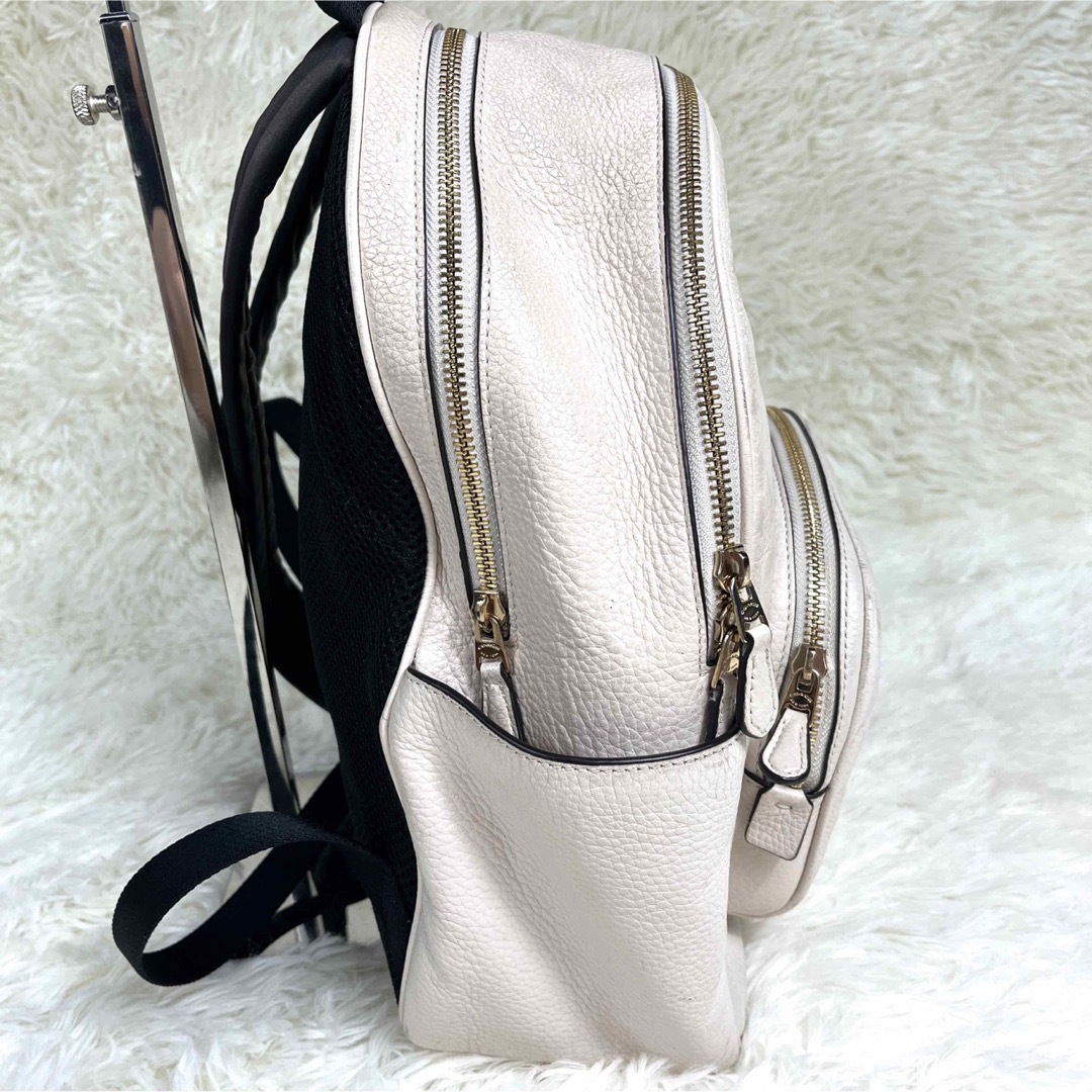 【期間限定価格】COACH コーチ リュック レザー シボ革 5666 ホワイト
