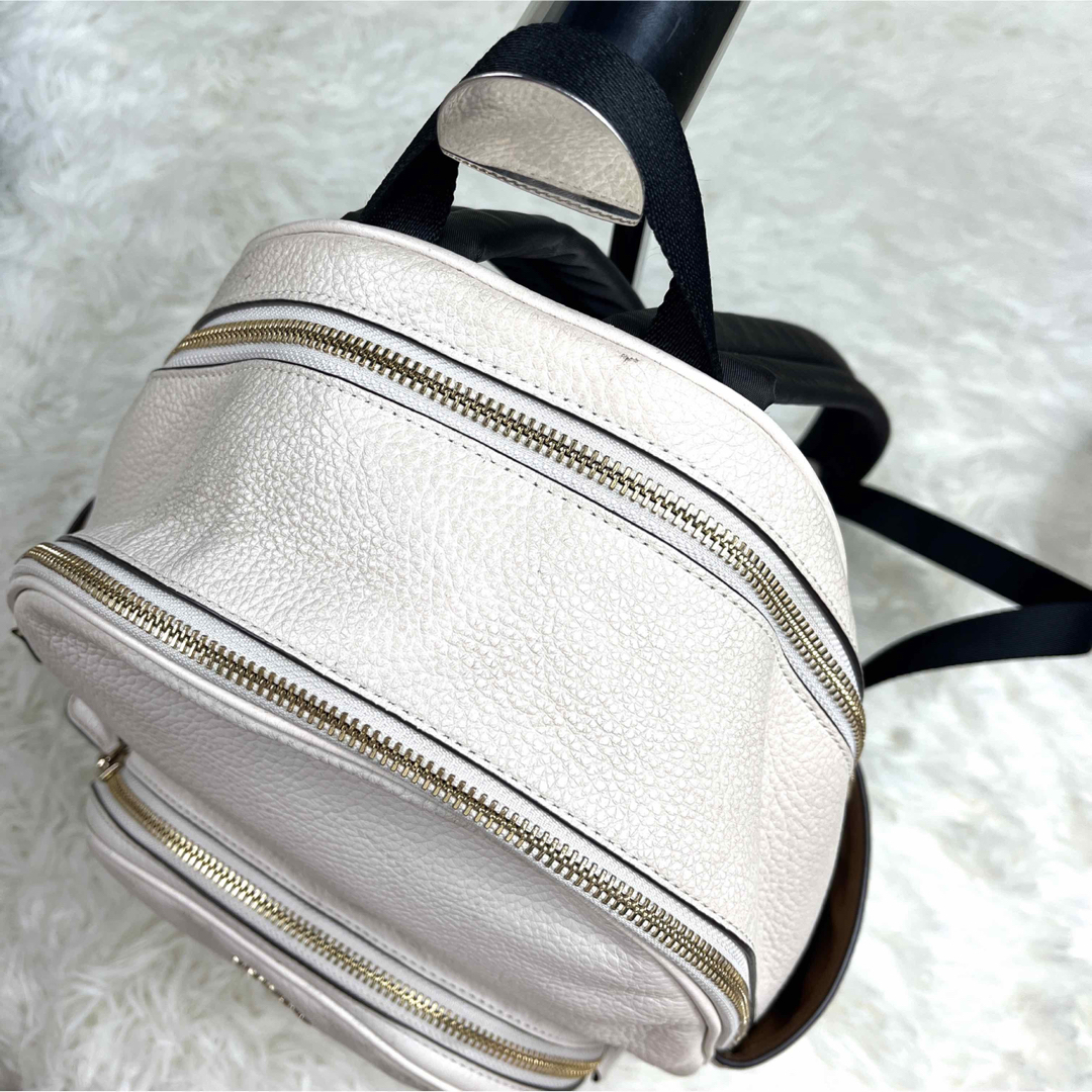 【期間限定価格】COACH コーチ リュック レザー シボ革 5666 ホワイト