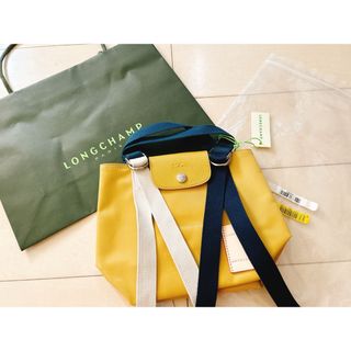 ロンシャン(LONGCHAMP)の【新品】LONGCHAMPプリアージュ・リプレイトップハンドルXS イエロー(ショルダーバッグ)