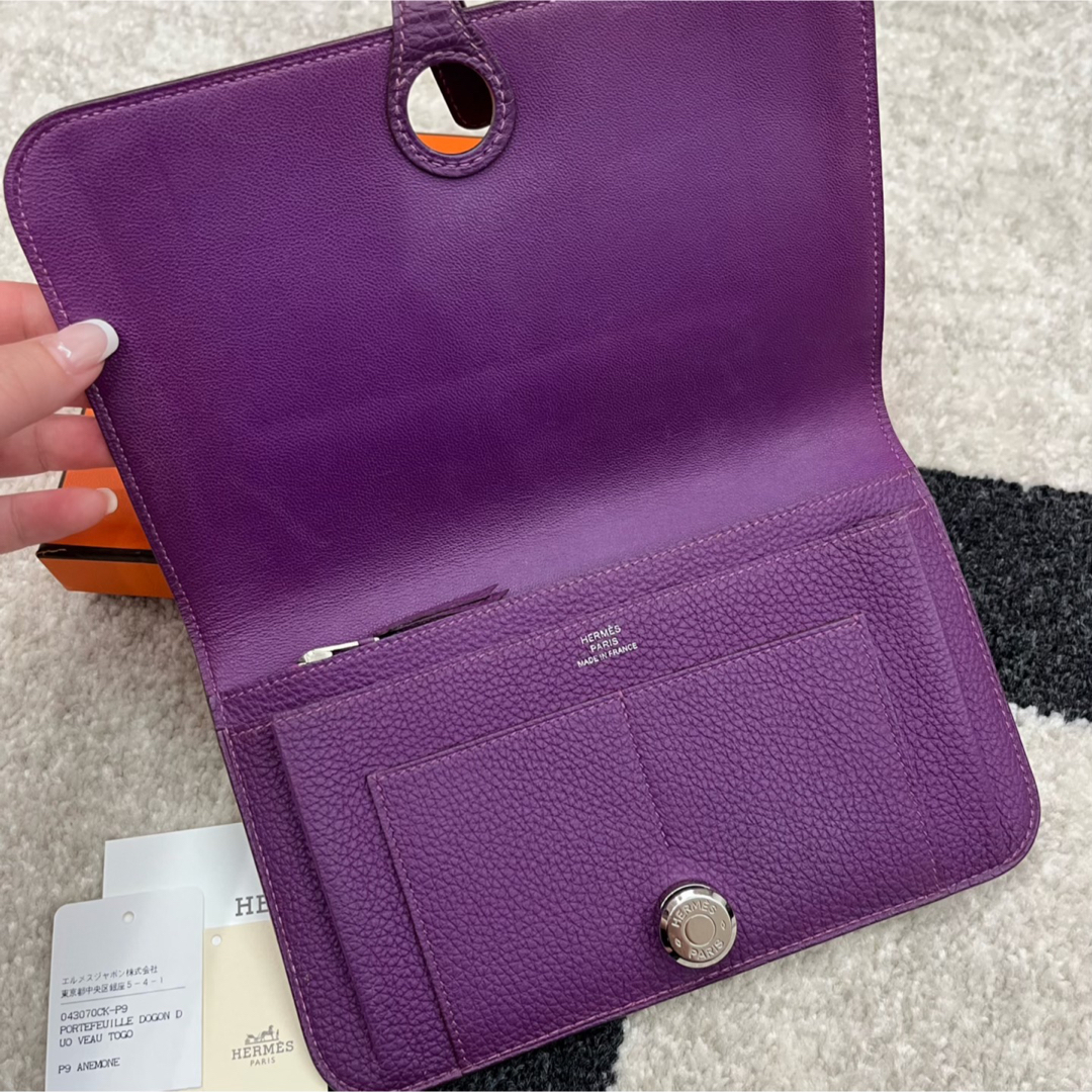 ☆希少☆ HERMES エルメス ドゴン トゴ アネモネ 紫 パープル-