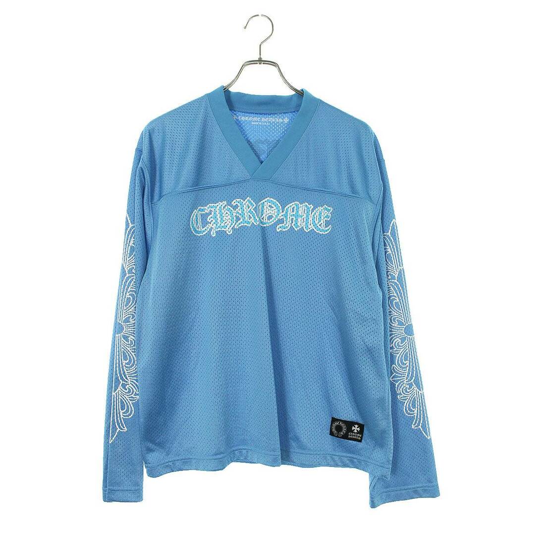 クロムハーツ  MESH WARM UP JERSEY CHプリントメッシュ長袖カットソー メンズ M