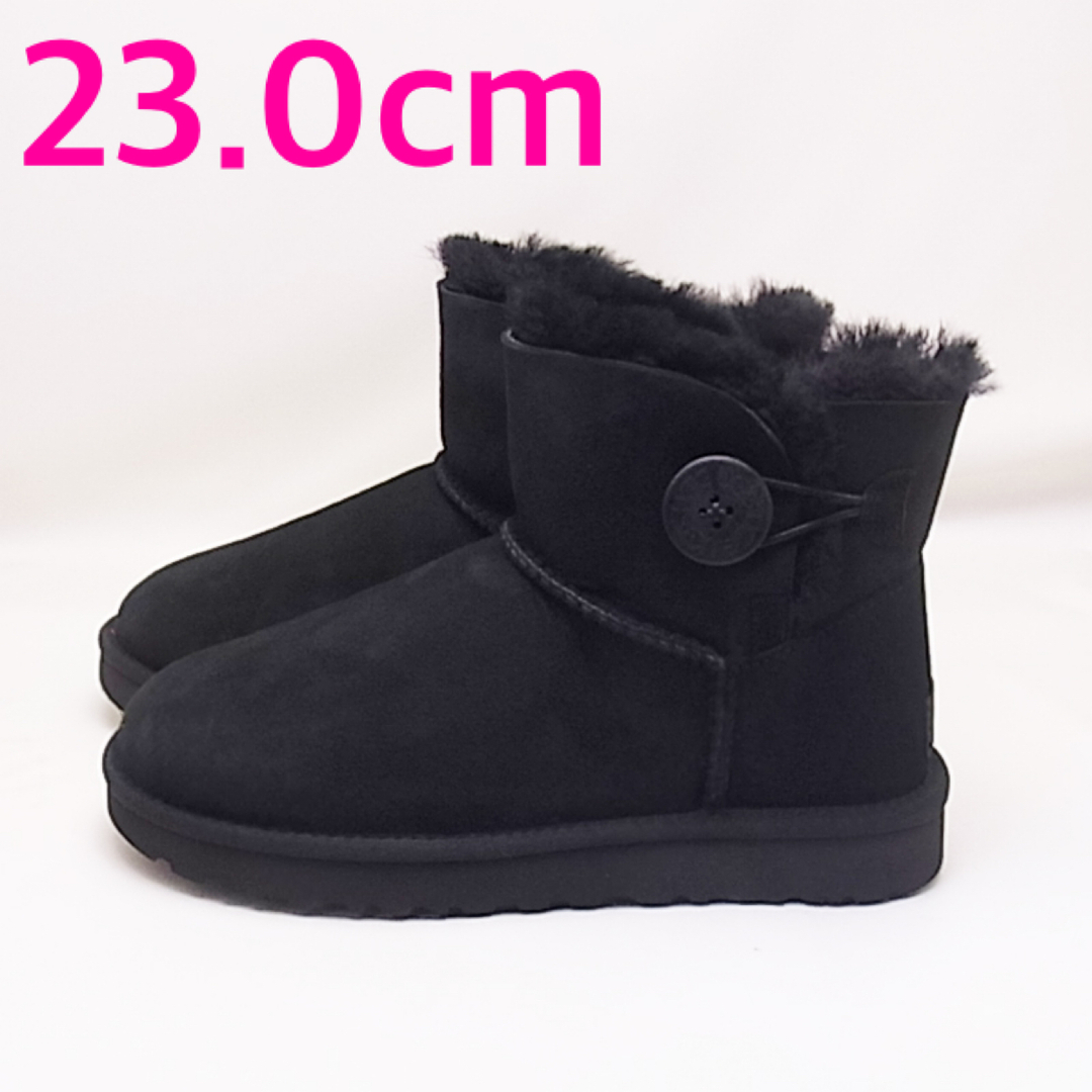 約32cm重さ新品 UGG ブーツ MINI BAILEY BOW Ⅱ ブラック 23.0cm