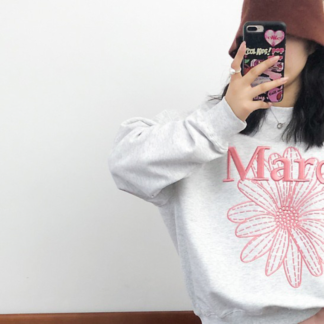 人気カラー再販 mardi mercredi 刺繍 マルディメクルディ トレーナー