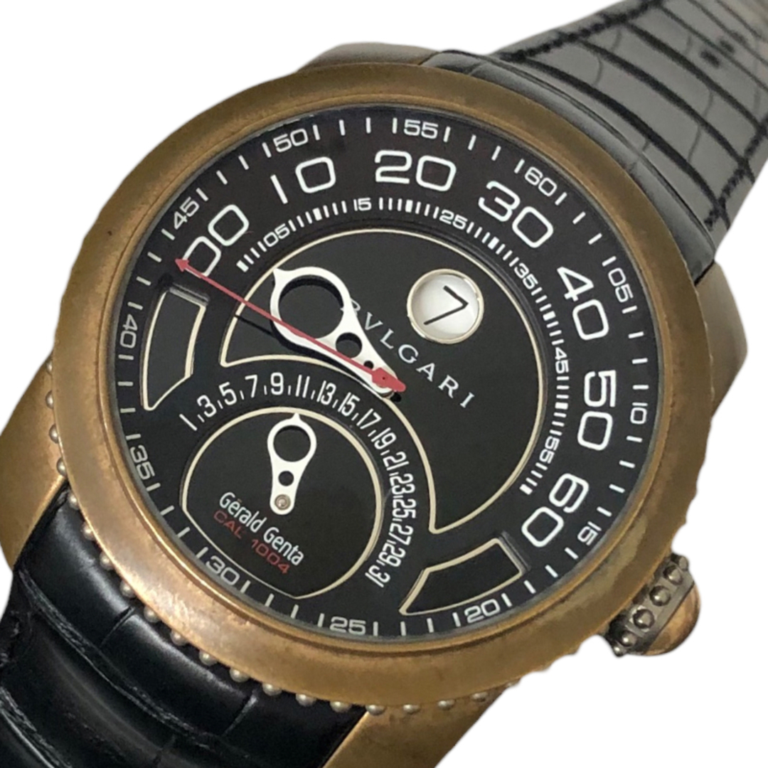 その他ブルガリ BVLGARI ジェフィカバイレトログラード GBS.Y.98 ブラック ブロンズ×チタン メンズ 腕時計