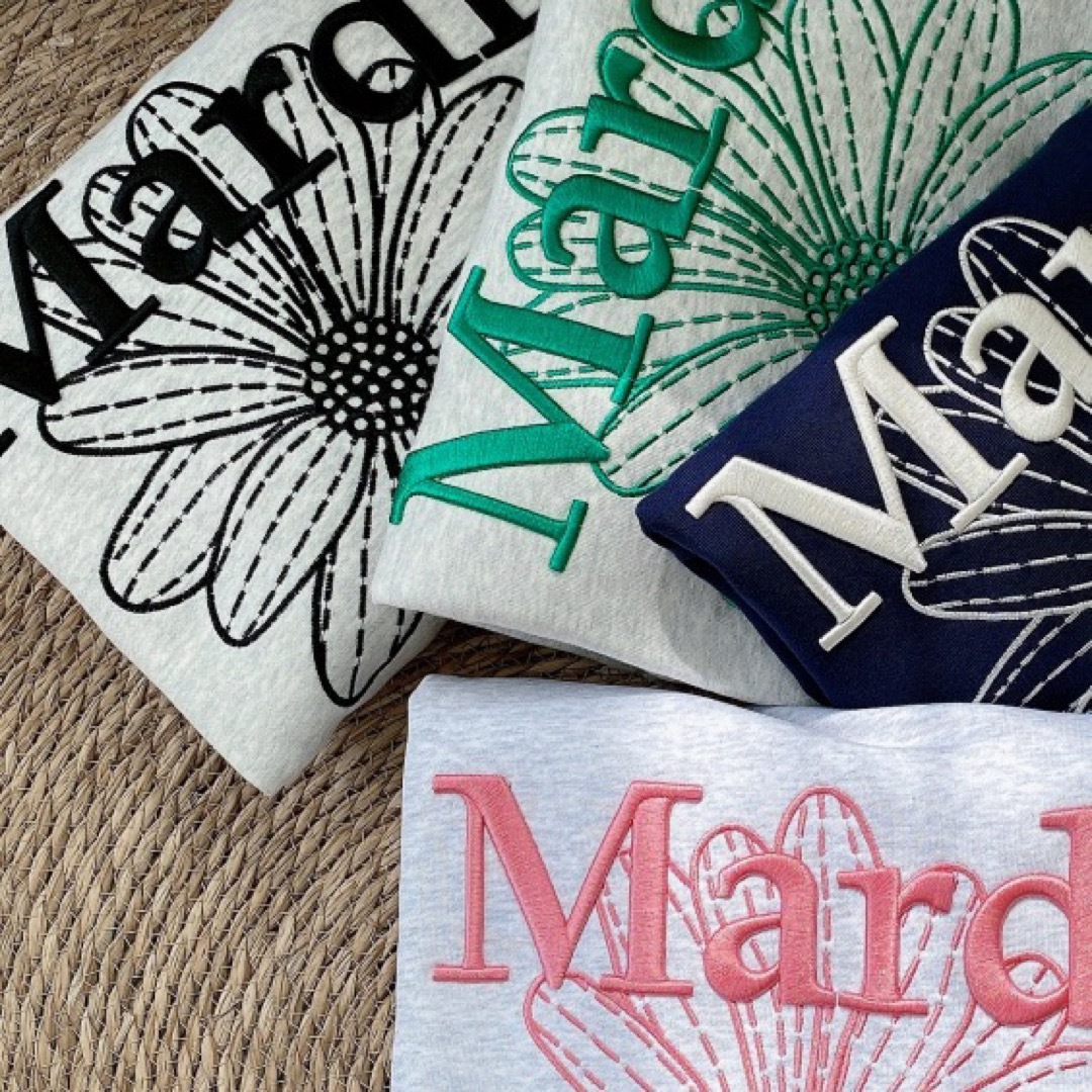 マルディメクルディ Mardi Mercredi ネイビーホワイト刺繍の通販 by