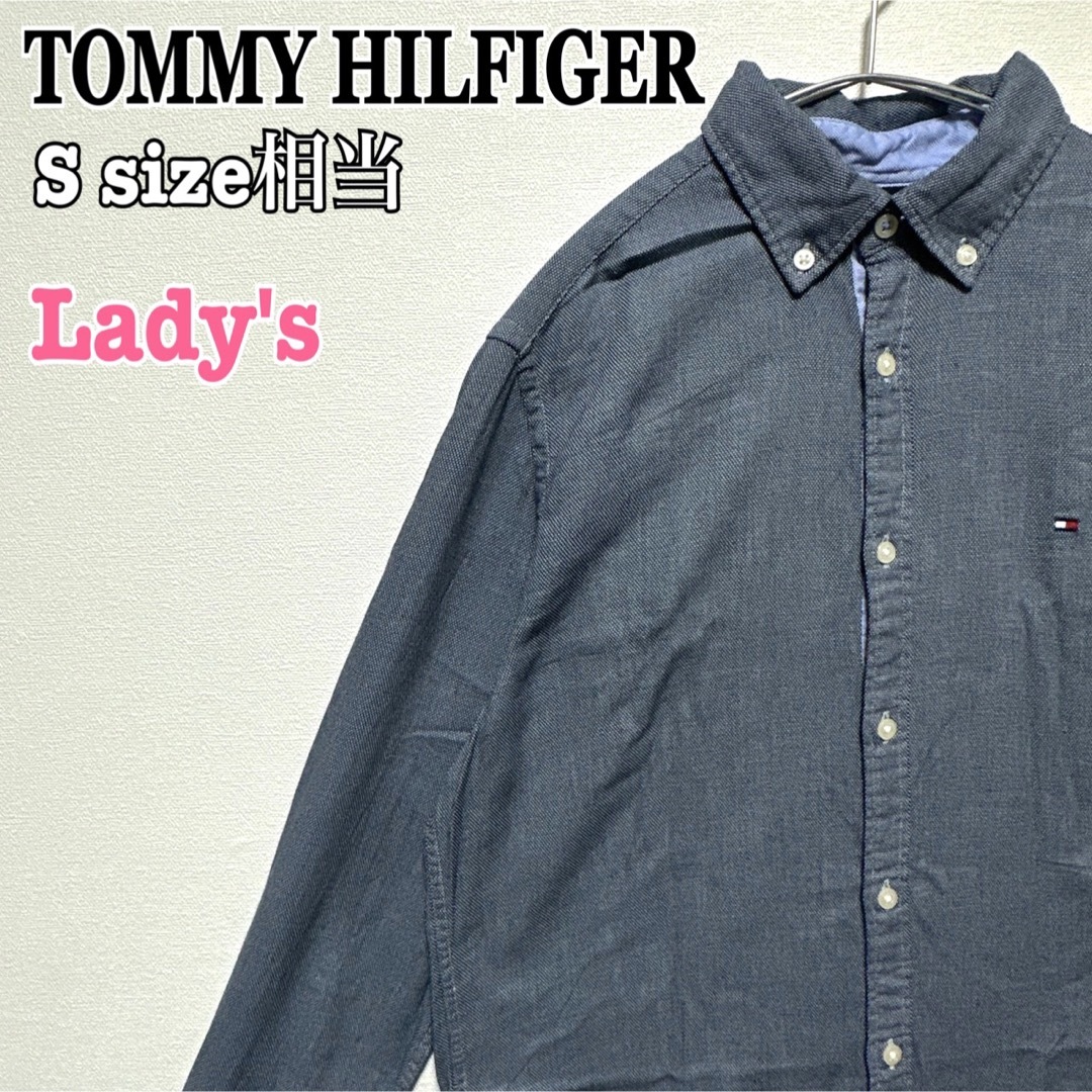 TOMMY HILFIGER(トミーヒルフィガー)のTOMMY HILFIGER トミーヒルフィガー 長袖 ボタンダウンシャツ 古着 レディースのトップス(シャツ/ブラウス(長袖/七分))の商品写真